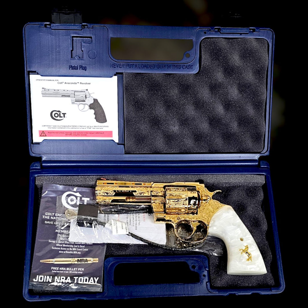 Colt Anaconda .44 Magnum | 24K Gold Plated & Scroll Engraved – Top