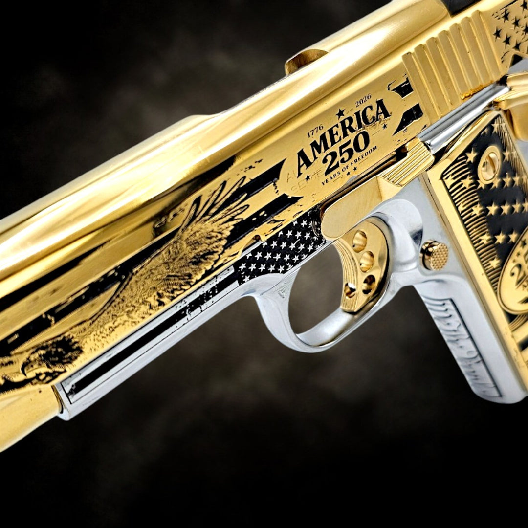 Colt 1911 .45 ACP | America 250 Anniversary | 24K Gold – Top Gun