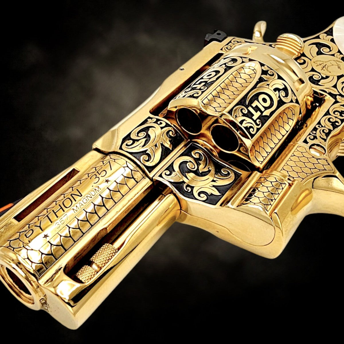 Engraved Gun Collection Custom Revolvers | Gold Plated & Engraved Handguns - Top Gun Armory