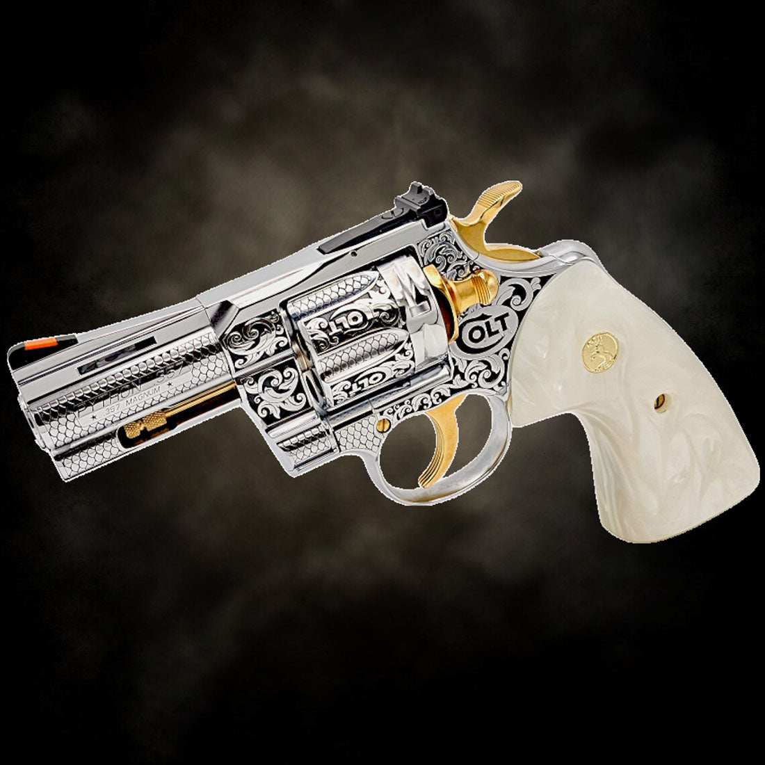 Engraved Python Custom Revolvers | Gold Plated & Engraved Handguns - Top Gun Armory